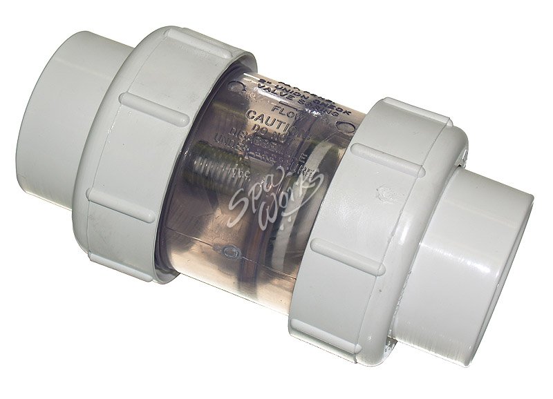 COLEMAN SPA 2 INCH PVC 1/2 LB SPRING CHECK VALVE WITH UNIONS | The Spa