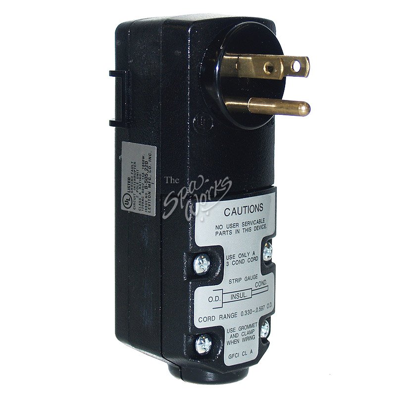 LEVITON 15 AMP 120 VOLT CORD END GFCI The Spa Works