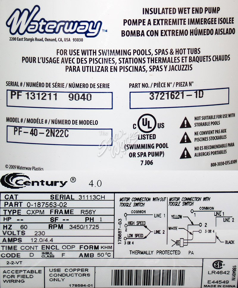 VITA SPA SIDE DISCHARGE PUMP AND MOTOR COMPLETE. 2 SPEED ... caldera spa pump wiring diagram 